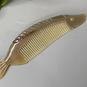 Natural Boutique cattle/ox Horn Comb Hair Brush,Handle 100% Horn Massage Comb, horns Genuine Horn Pocket Beard Comb Anti Static Scalp Comb 6