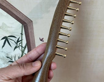Handmade Wooden Scalp Massager Relaxation Head Massage Tool Stress Relief Comb .