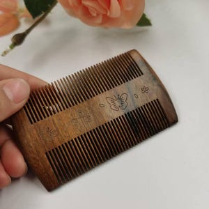 Natural Exquisite Wood Pocket Beard Comb wooden combs for Beard Hair Mustache Men & Women,Travel-Friendly,Eco-Friendly Grooming  Anti-static