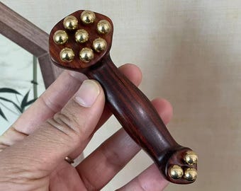 Masajeador de cuero cabelludo de madera, herramienta de masaje manual para la cabeza, alivio y relajación.