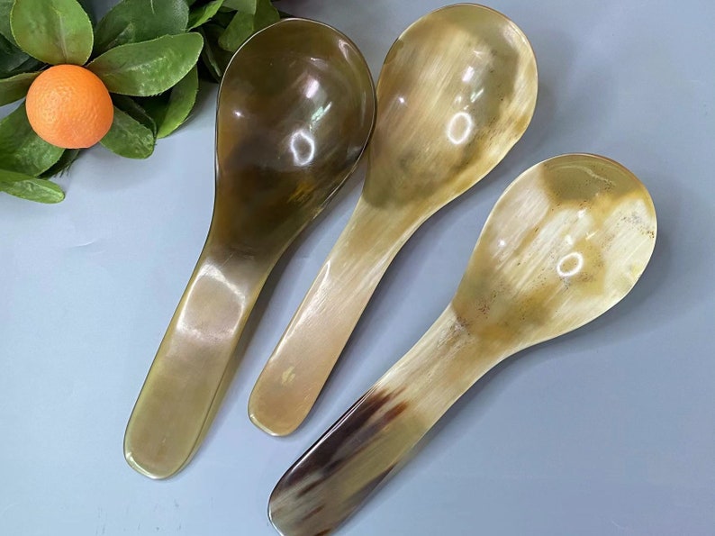 1 Pcs Real Horn Spoon Handcrafted for Viking Events Cosplay Stirring ...