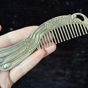 Exquisite Vintage Sterling Copper Travel Comb,Design Antique Unique Rare,Peacock Comb  Silver Plated Original Unique Design Handcrafted Comb