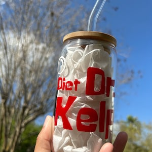 Diet Dr. Kelp Glass Cup | Bamboo Lid & Glass Straw Included