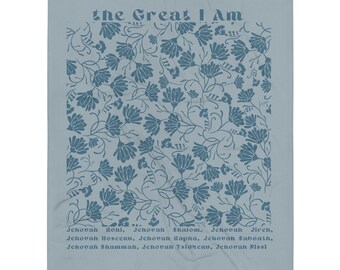 The Great i Am Throw Blanket (blue)