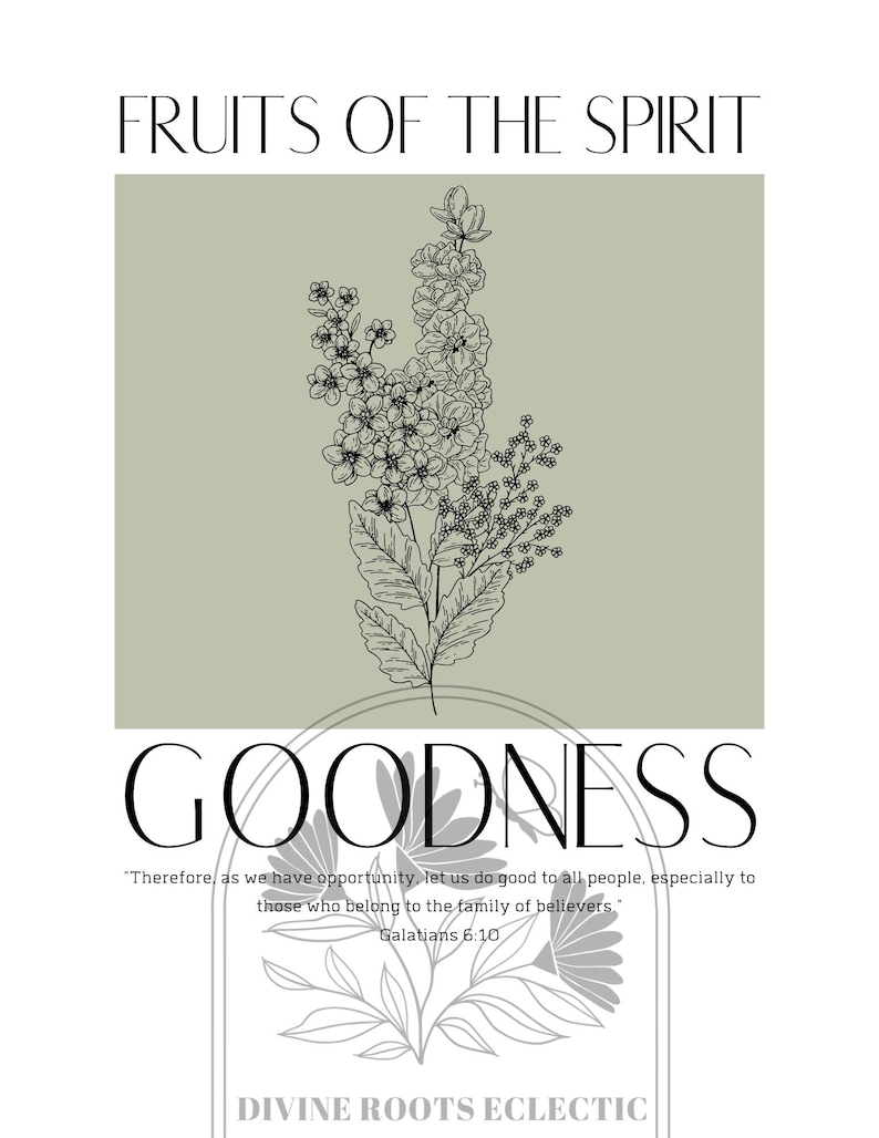 Divine Roots Set of 9 Fruits of the Spirit Digital Art Print - Etsy Australia