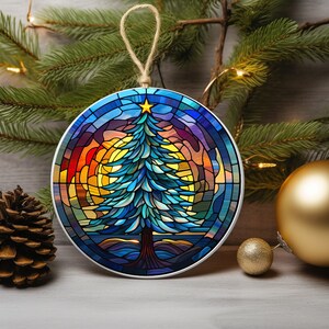 Christmas Leafy Tree Ornament Decor, Christmas Celebration Ornament, Round Ornament, Gift Exchange, Xmas Tree Gift, Christmas Decor