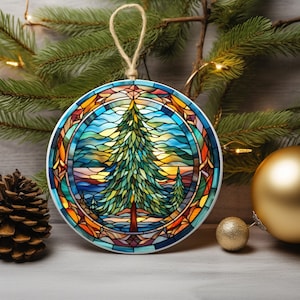Christmas Tree Ornament Decor, Christmas Celebration Ornament, Round Ornament, Gift Exchange, Xmas Tree Gift, Christmas Decor