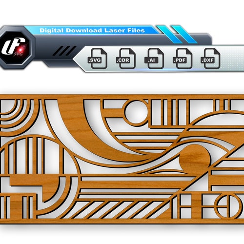 Large Frank Lloyd Wright Inspired Laser Cut Vector File Panel Etsy