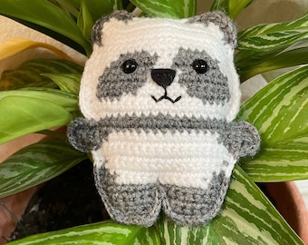 Handmade Crochet Panda Plush – Made to Order