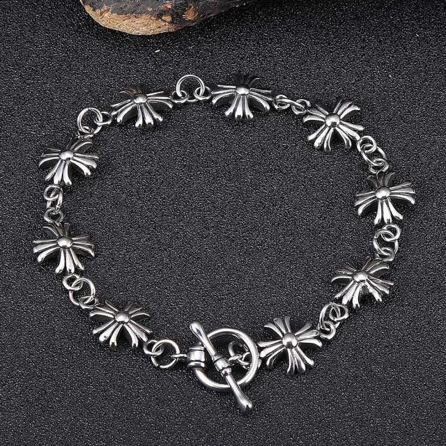 Chrome Hearts Style Cross Bracelet Cross Bracelet Punk Etsy