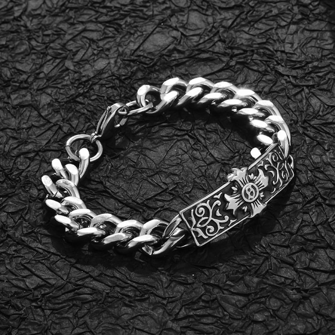 Chrome Hearts Style Cross Bracelet Cross Bracelet Punk Etsy