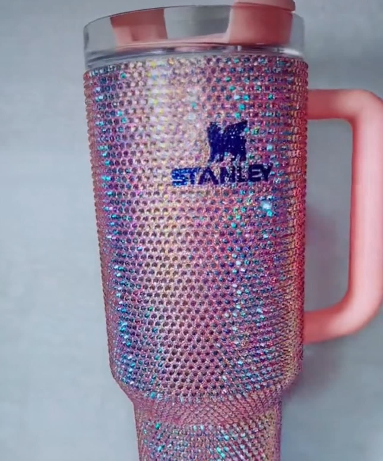 Custom Stanley Bling Rhinestone 30 or 40 Oz Cup With Handle Black and  Silver Bezaddled Glass Rhinestones Authentic Stanley Cup 