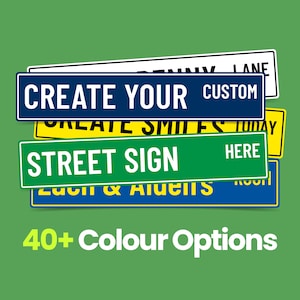 PVC Laser Etched Custom Personalised Street Sign 44cm x 9cm