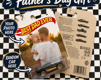 Fathers Day Gift for Dad, Personalized Diecast Car Gift from Kids, Best Dad Ever Custom Car Keepsake