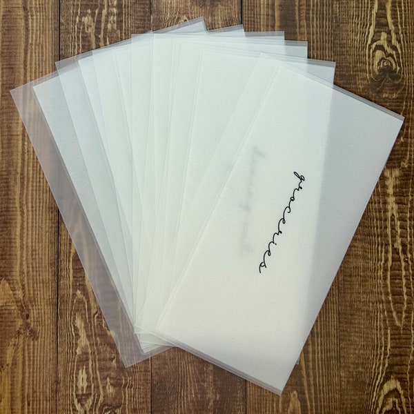 Vellum Envelopes Etsy