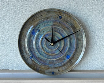 Handmade Ceramic Clock by Theta Studio with Seiko clockmovement