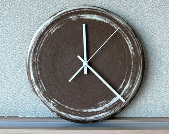 Handmade Ceramic Clock by Theta Studio with Seiko clockmovement