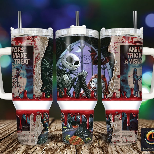 Skeleton Movie 40oz Tumbler Wrap Sublimation Designs | Villains Character 40oz Tumbler For Straight/Tapered Wrap Png | Digital Download