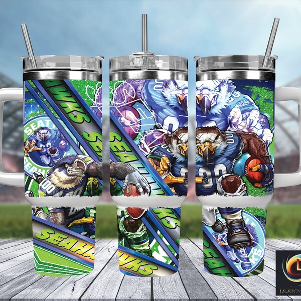 Équipe de football américain 40oz Tumbler Wrap Sublimation Designs | Mascotte de football 40oz Tumbler Wrap Png | Téléchargement numérique