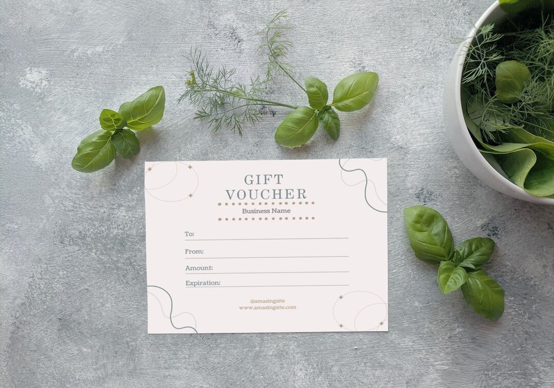 Gift Certificate, Editable, Template, Business Gift Certificate, Gift ...