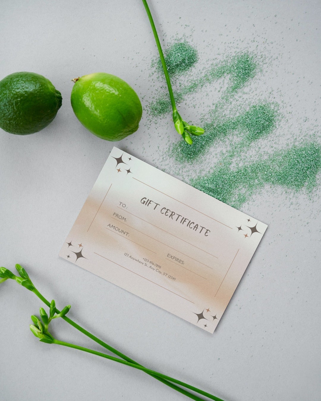 Gift Certificate Editable Template Certificate Gift Edit Download Gift