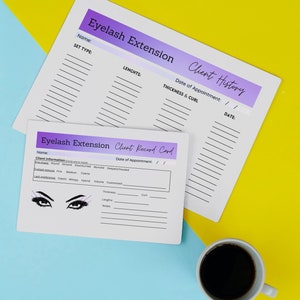 Lash Klantrecordkaart/Boek Klant Wimperrecordkaart Lash Visitekaartjes Klantrecordkaart Wimpers Lash Klantrecord Download Print Bestand