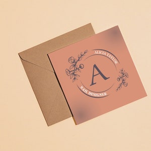 Work Logo, Elegant Logo, Editable link, Logo for Aesthetic Cards, Template, Downloadable, Digital File, Digital Logo, Aesthetic, PDF, Edit