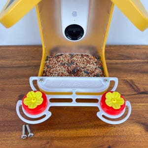 Bird Buddy Hummingbird Perch With 2 Nectar Feeders and Screws - Bird Buddy Hummingbird Nectar Cup Adapter - Screws Included