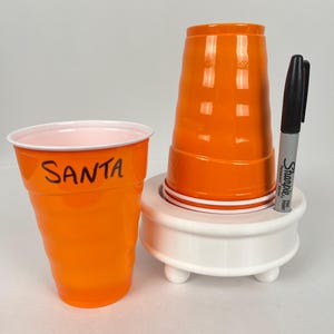 Party Cup & Marker Holder – Fits 18 oz Disposable Cups – Stylish cup holder – Made in USA - Cup and Marker Holder for Parties and Events