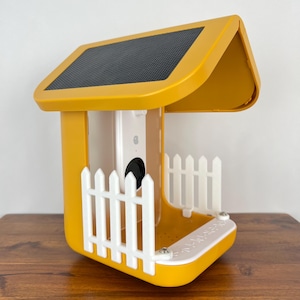 Cute Picket Fence for Bird Buddy - Stainless Steel Screws Included - Durable Plastic Picket Fence Accessory for Bird Buddy