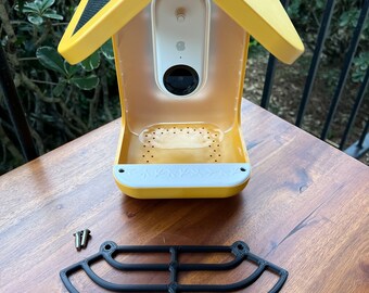 Perchoir Bird Buddy avec matériel pour la fixation à la mangeoire ; Perchoir personnalisé pour la mangeoire pour oiseaux intelligente Bird Buddy. Taille : moyenne avec quincaillerie