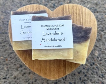 Lavender & Sandalwood-Vanilla Hand and Body hot process soap