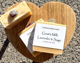 Goat’s Milk Lavender & Sage Hand and Body cold process soap
