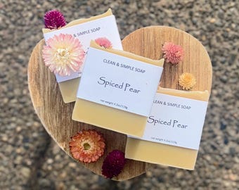 Spiced Pear Hand and Body cold process soap