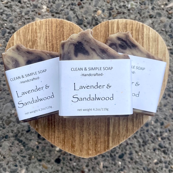 Lavender & Sandalwood-Vanilla Hand and Body cold process soap