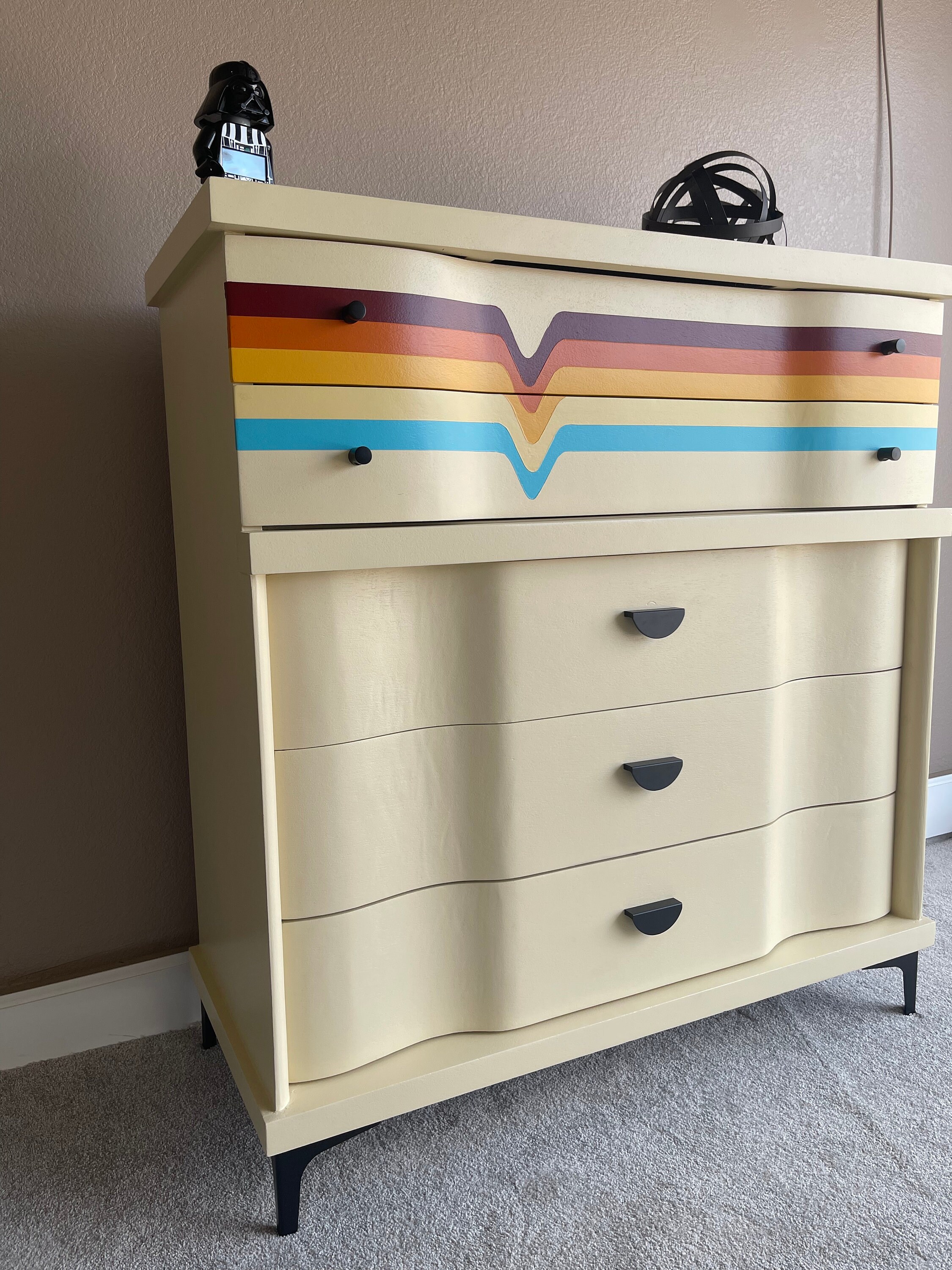 Soldvintage Bassett 5 Drawer Dresser Refinished Etsy