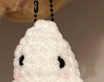 Crocheted Key chain ghost