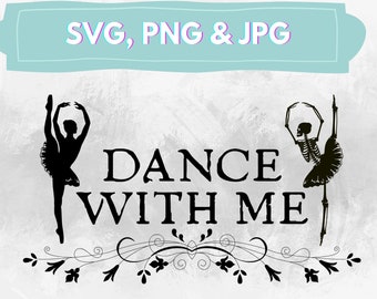 Ballerina Skeleton SVG: Halloween Ballet Clipart (Digital Download)