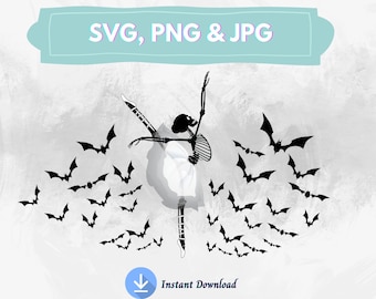 Ballerina Skeleton SVG: Halloween Ballet Clipart (Digital Download)
