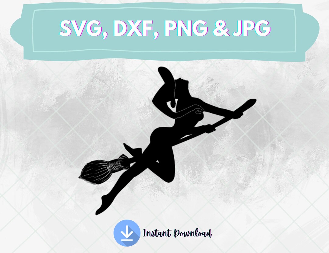 Flying Witch Silhouette Svg Sexy Witch Svg Halloween Witch - Etsy