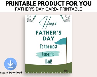 Funny Golf Father's Day Card (Printable)