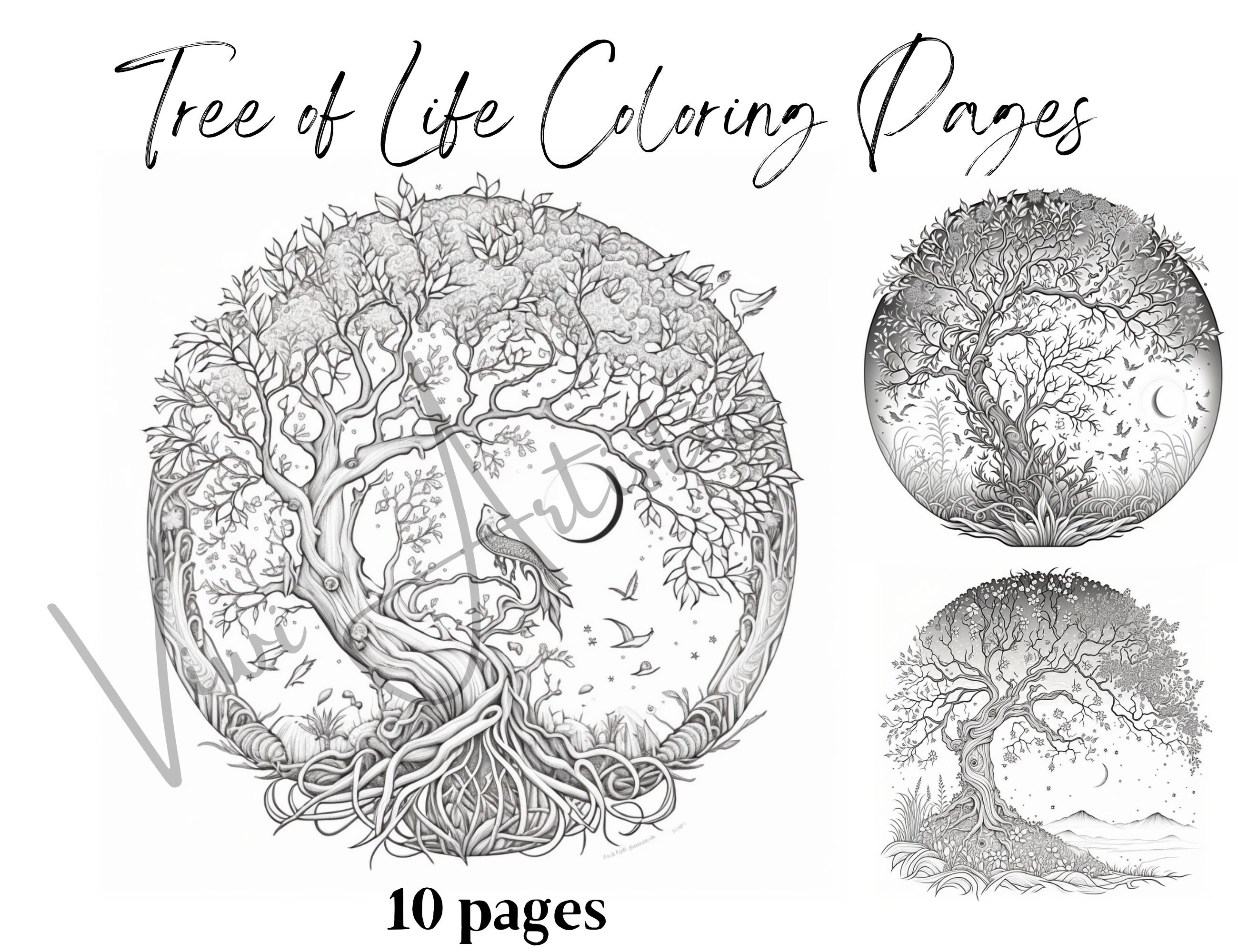 Tree of Life Coloring Pages Coloring Pages for Adult Tree Coloring