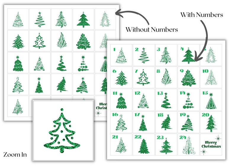 Advent Calendar Printable DIY Advent Calendar Advent Gift Etsy