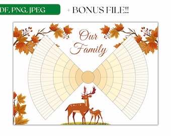 Falling Stammbaum: Genealogische Vorlage (Digitaler Download)