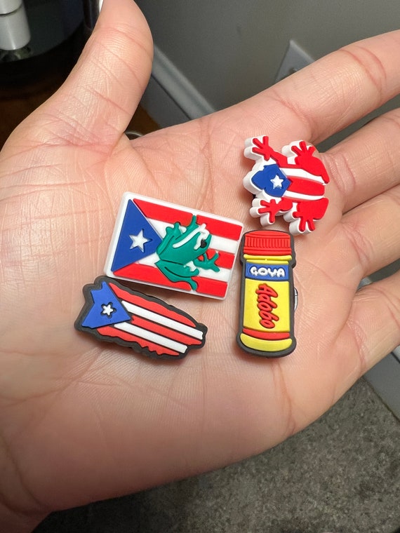 Puerto rican flag croc jibbitz outlet