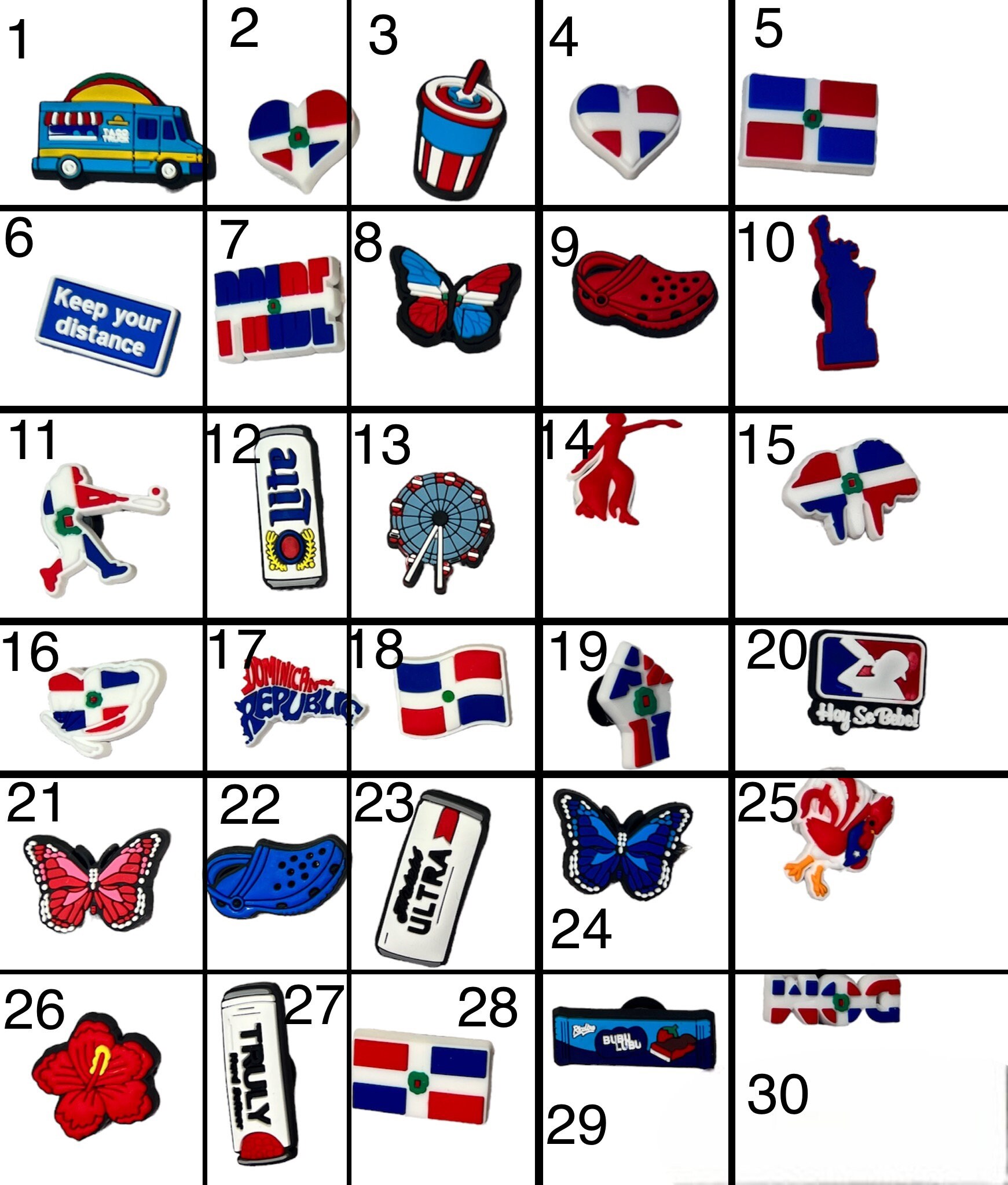 Latino Dominican Croc Charms Dominican Jibbitz República Etsy