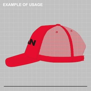 Trucker Cap Vector Mockup Illustration image 3