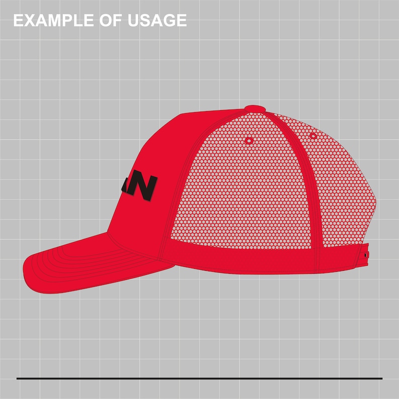 Trucker Cap Vector Mockup Illustration image 3