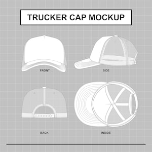 Trucker Cap Vector Mockup Illustration