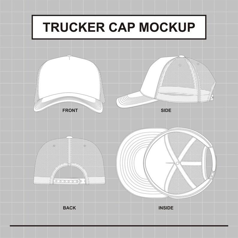 Trucker Cap Vector Mockup Illustration image 1